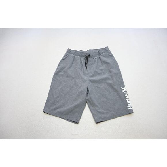 Hurley Gym Shorts Wicking Performance Gray W/Pockets Athletic Boys Sz XL 18-20 - Picture 2 of 7